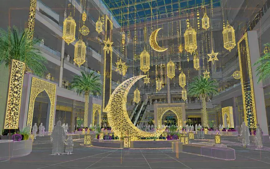 3D model of the Ramadan atrium installation